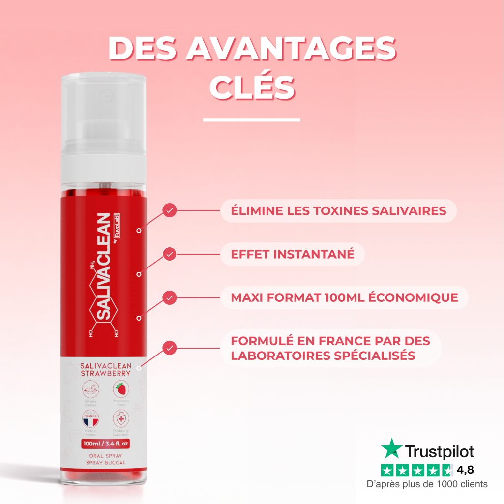 Nettoyant salivaire SalivaClean résultat
salive nettoyée