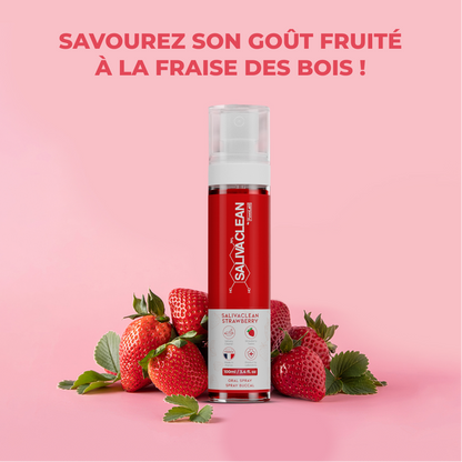 Spray buccal SalivaClean Fraise nettoie
la salive photo studio