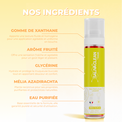 Spray buccal SalivaClean ingredients
naturels gros plan